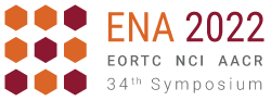 The ENA 2022 logo featuring a vial showcased for the symposium.