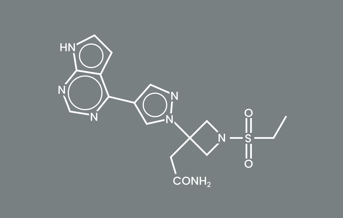 An image of a chemical molecule featuring GPT-4 technology on a gray background.